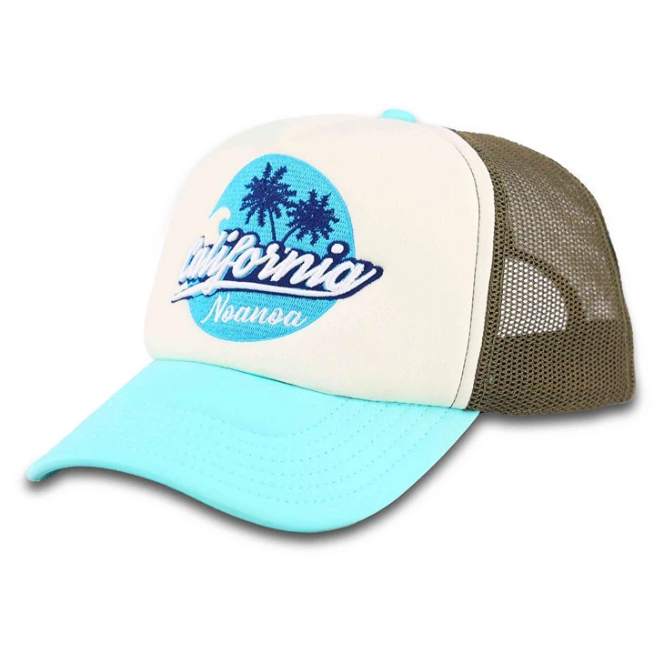 Beach Coconut Tree Embroidery Trucker Cap
