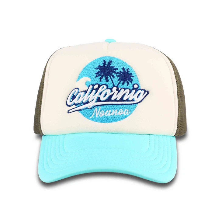 Beach Coconut Tree Embroidery Trucker Cap