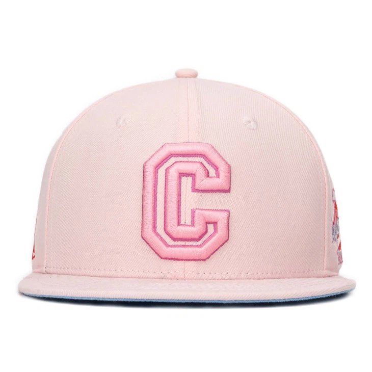 High Quality 6 Panel 3D Embroidery Flat Brim Two Tone Basketball Fitted Caps Custom Hats